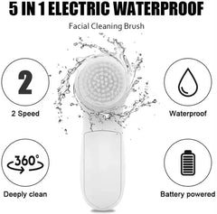 5 in 1 Electric Facial Cleansing Massage Brush