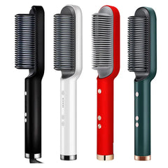 Embellet 2-in-1 Hair Straightener Brush & Curling Hot Comb