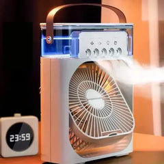 3-in-1 Portable Air Cooler & Humidifier with LED Lights (USB)